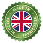 símbolo que dice "fabricado en Gran Bretaña"